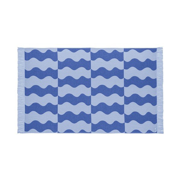Modra bombažna brisača za na plažo 100x160 cm Nugo – noo.ma