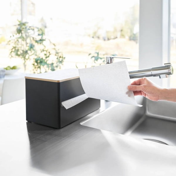 Črno kovinsko stojalo za papirnate brisače Rin – YAMAZAKI-image-4