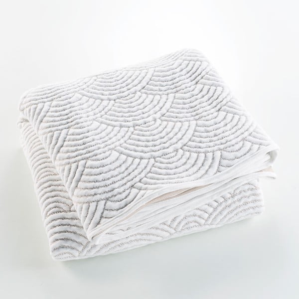 Belo-bež komplet pregrinjala in prevleke za vzglavnik iz jerseyja 220x240 cm Cassandra – douceur d'intérieur