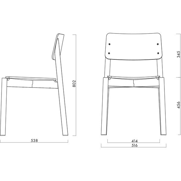 Rdeč jedilni stol z možnostjo nalaganja Wem – noo.ma-image-4