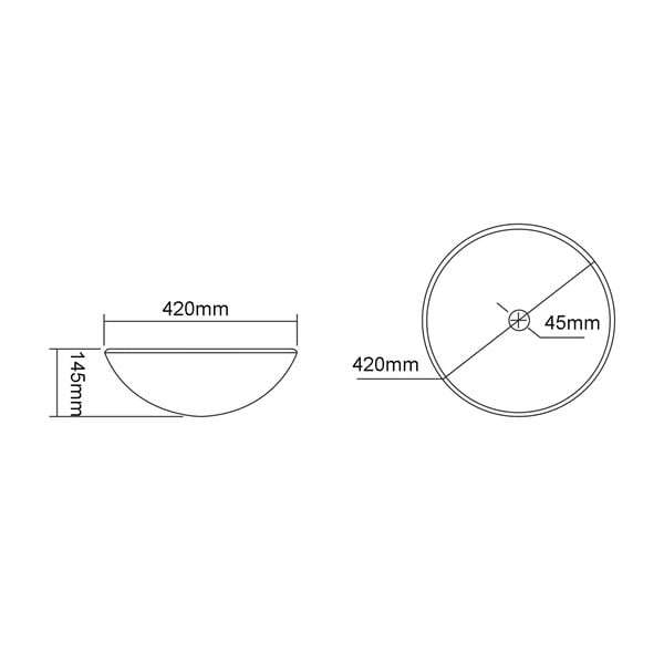 Steklen okrogel umivalnik ø 42 cm Puketa – Sapho-image-4