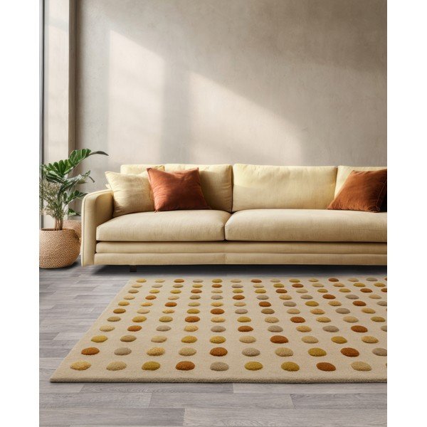 Rumena ročno tkana volnena preproga 160x230 cm Dotty – Asiatic Carpets-image-1