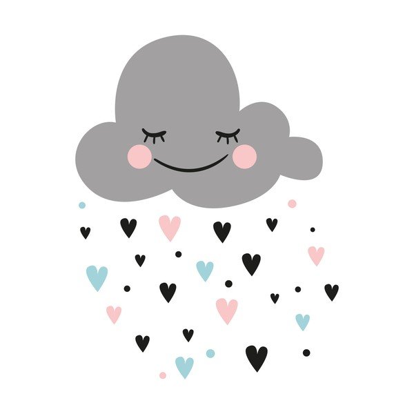 Komplet stenskih nalepk Ambiance Cloud-image-2