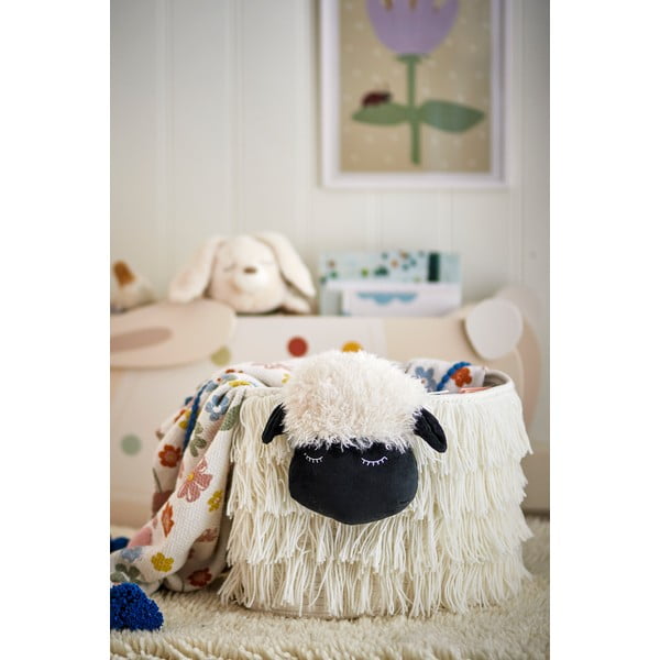 Bela tekstilna otroška škatla za shranjevanje 40x25x30 cm Dolly – Bloomingville Mini-image-1