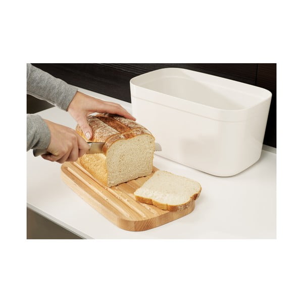 Bela posoda za kruh z lesenim pokrovom Joseph Joseph Bin-image-2