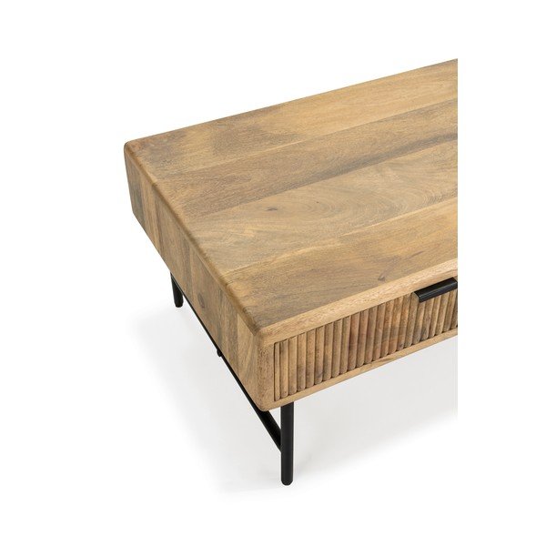 Klubska mizica iz masivnega manga v naravni barvi 60x120 cm Mundra – MOME-image-3