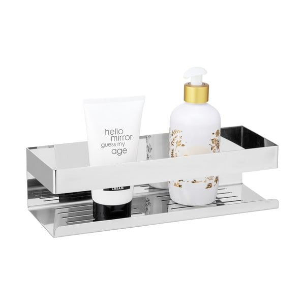 Kopalniška polica iz nerjavečega jekla v sijajno srebrni barvi z namestitvijo brez vrtanja Genova – Wenko