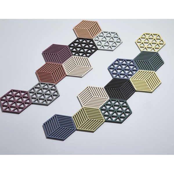 Modra silikonska podloga za vroče lonce Zone Geo-image-1