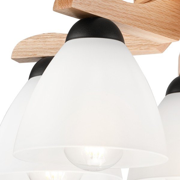 Bela stropna svetilka s steklenim senčnikom ø 16 cm Andreas – LAMKUR-image-3