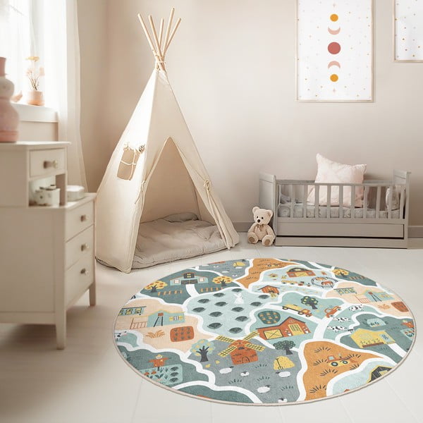 Pralna otroška igralna preproga ø80 cm Farmer's Life – Mila Home-image-2