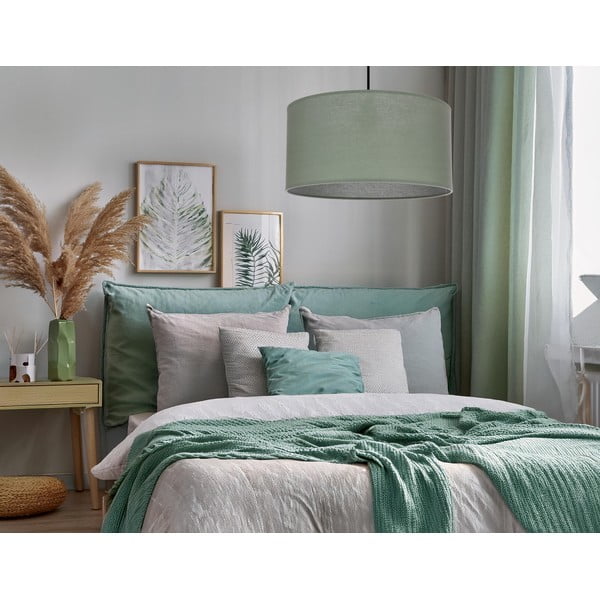 Zelena viseča svetilka s tekstilnim senčilom ø 40 cm Shanti – Candellux Lighting-image-2