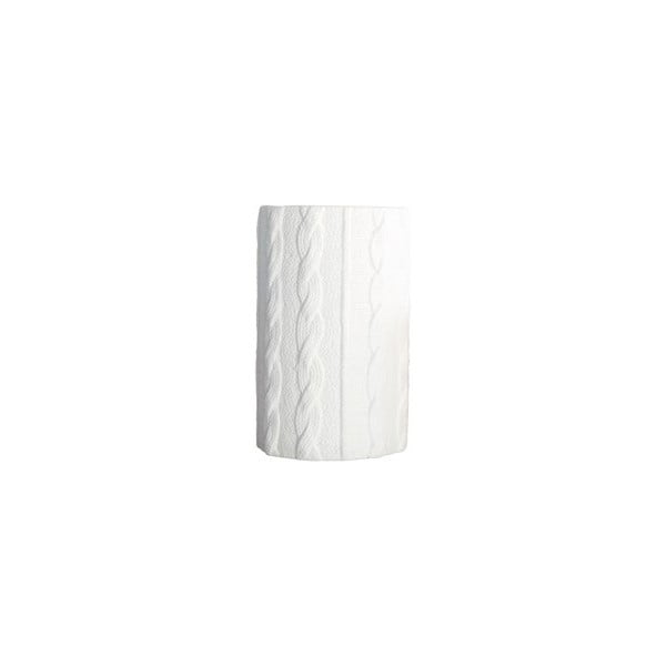 Pletena vaza, bela, 24 cm