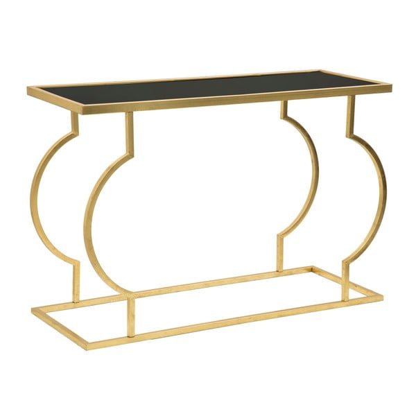 Konzolna mizica z železno konstrukcijo v zlati barvi Mauro Ferretti, 120 x 45 cm