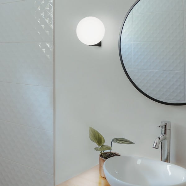 Črna stenska svetilka SULION Obi, ø 15 cm-image-1