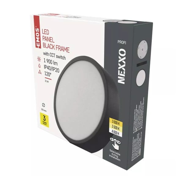 Mat črna LED stropna svetilka Nexxo – EMOS-image-1