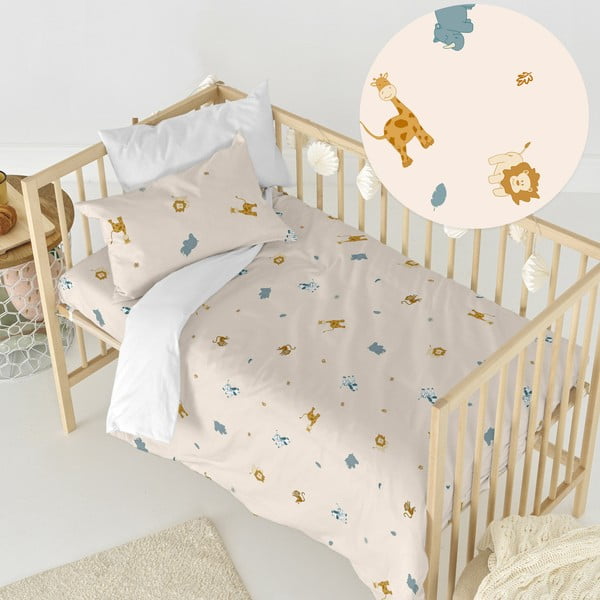Bombažna otroška posteljnina za otroško posteljico 100x120 cm Animals – Happy Friday