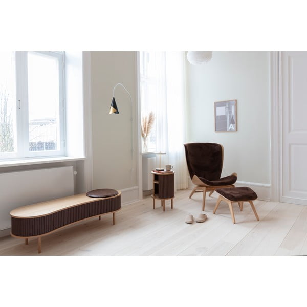 Siva/rjava TV omarica v hrastovem dekorju 140x40 cm Audacious – UMAGE-image-1