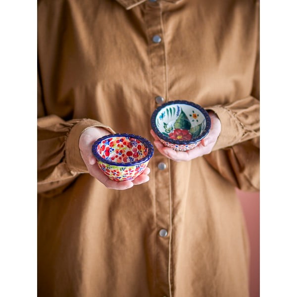 Rdeče skledice v kompletu za serviranje 2 ks iz kamenine 95 ml Florist – Bloomingville-image-3