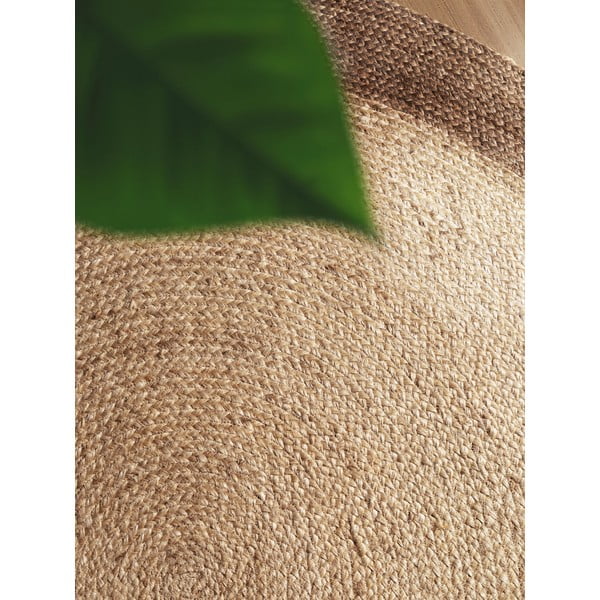 Sivo-bež obojestranska ročno tkana okrogla preproga iz jute ø 160 cm Jutta Greige – Hanse Home-image-3