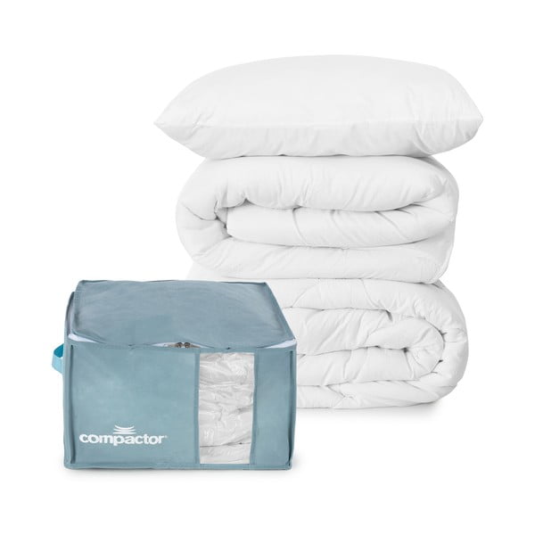 Vakuumska plastična škatla za shranjevanje oblačil 42x40x25 cm Blue Edition – Compactor-image-1