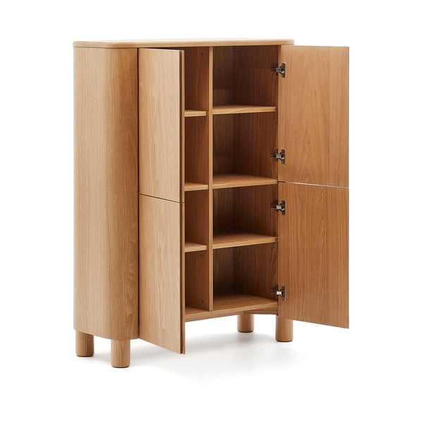 Omarica v jesenovem dekorju v naravni barvi 100x134x40 cm Salaya – Kave Home-image-3