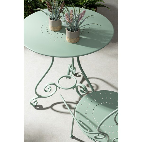 Mentolno zelen kovinski vrtni stol Etienne – Bizzotto-image-1