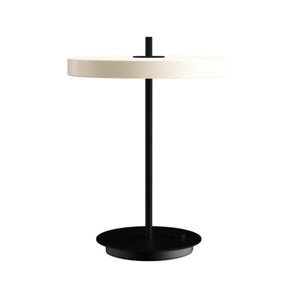 Črno-bela kovinska LED zatemnitvena namizna svetilka s kovinskim senčilom (višina 41,5 cm) Asteria Table – UMAGE