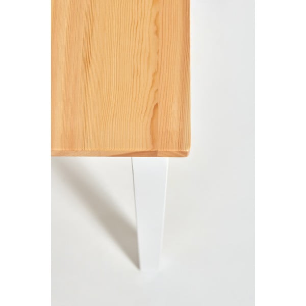 Jedilna miza iz borovega lesa z belo konstrukcijo Bonami Essentials Sydney, 70 x 70 cm-image-3