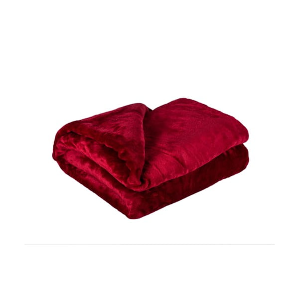 Bordo rdeča odeja iz mikropliša My House Amber, 200 x 220 cm