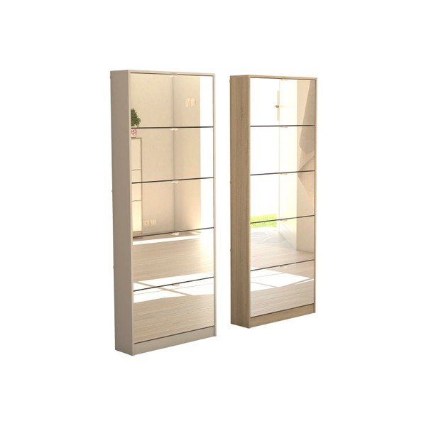 Bela zrcalna stojala za čevlje Evergreen House Dobrodošli-image-1