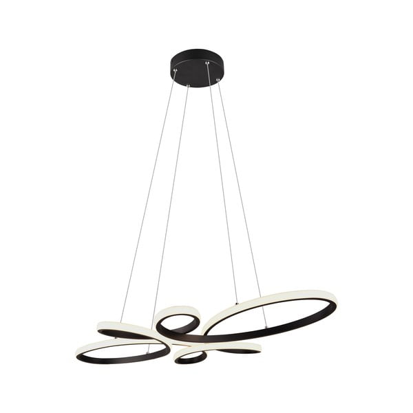 Črna LED viseča svetilka Fly – Trio