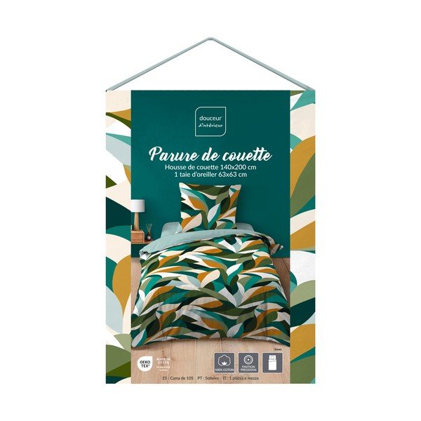 Enojna bombažna posteljnina 140x200 cm Swan – douceur d'intérieur-image-1