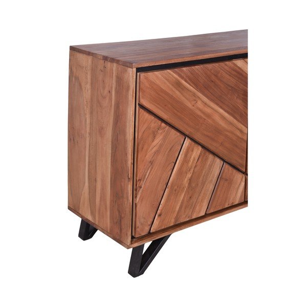 Omarica iz masivne akacije v naravni barvi 120x78x40 cm Ambala – Interia Home & Living-image-4