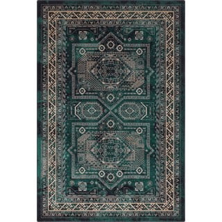 Modrozelena volnena preproga 160x240 cm Mia – Agnella