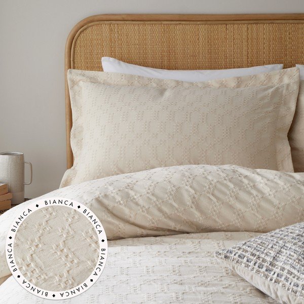 Prevleke za vzglavnik v kompletu 2 ks 50x75 cm Waffle Circle – Bianca-image-2
