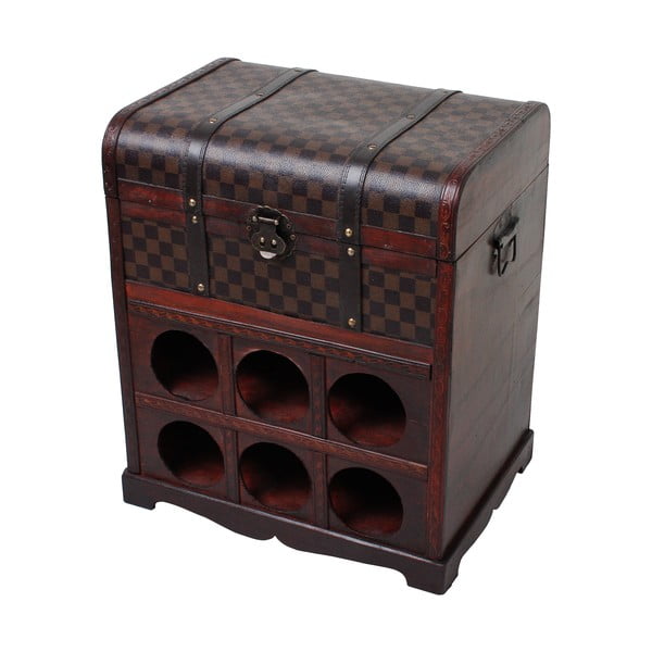 Rjavo stojala za vino za 6 steklenic, 41x48 cm - Deco Pleasure