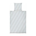 Svetlo siva/bež enojna posteljnina iz bombažnega satena 140x200 cm Diagonal – Mette Ditmer Denmark