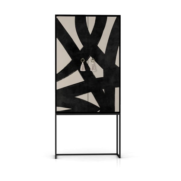 Črna/bež omarica 75x164,5 cm Alva – Really Nice Things