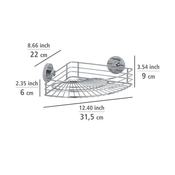 Komplet pripomočkov za kopalnico v srebrni barvi z namestitvijo brez vrtanja Bari – Wenko-image-2