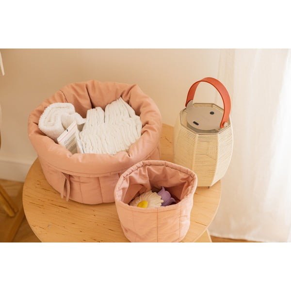 Svetlo rožnate tekstilne otroške škatle za shranjevanje v kompletu 2 ks ø 30x20 cm Bambie Vintage Nude – Lorena Canals-image-4