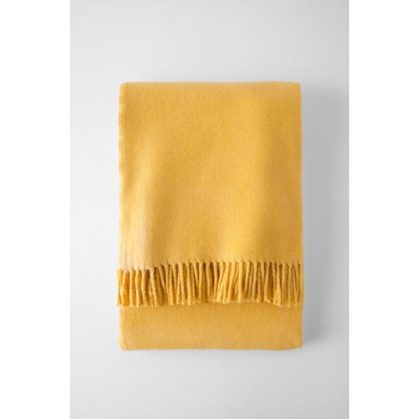 Rumena pletena odeja Euromant Basics, 140 x 160 cm