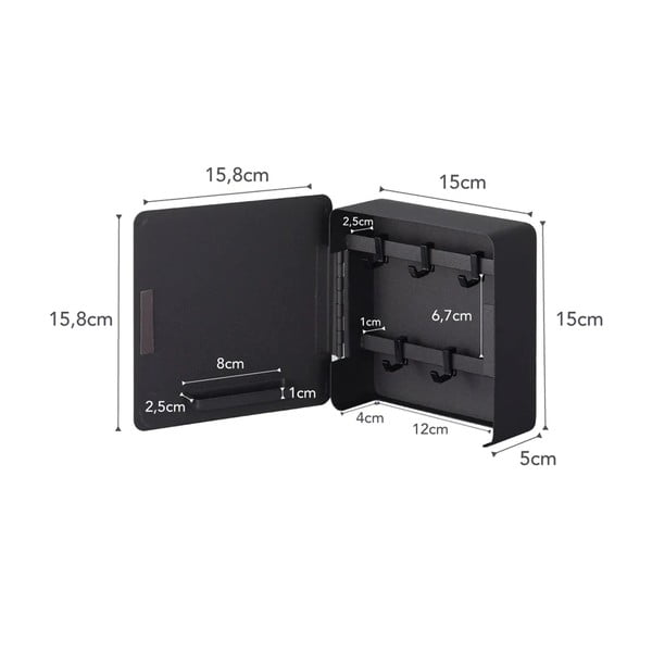 Kovinska stenska omarica za ključe Tower – YAMAZAKI-image-4