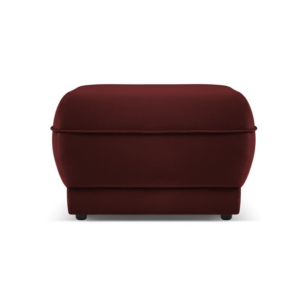 Rdeč žameten tabure Lando – Micadoni Home