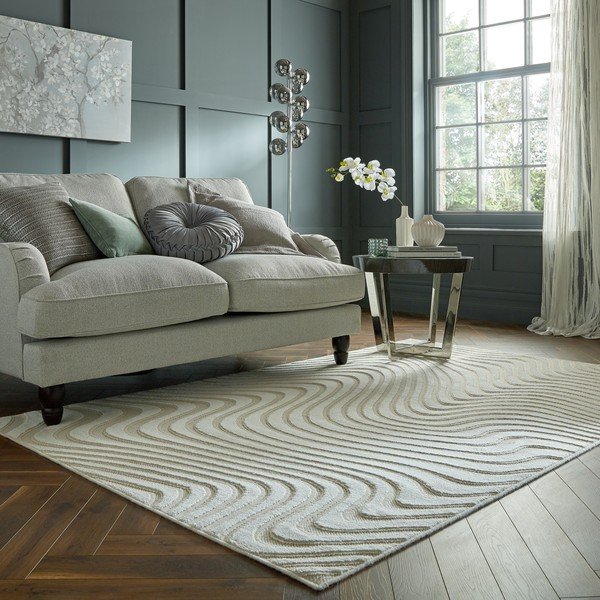 Bež volnena preproga 230x160 cm Patna Channel - Flair Rugs-image-1