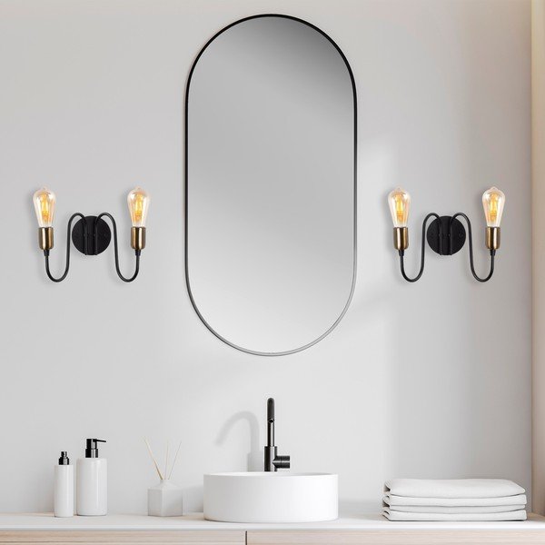 Črna stenska svetilka Firat – Opviq lights-image-1