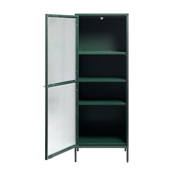Zelena kovinska vitrina Unique Furniture Bronco, višina 160 cm-image-3