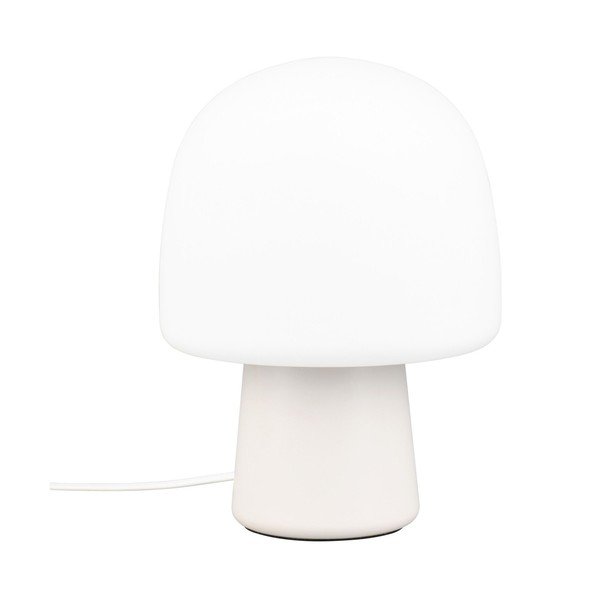 Bela namizna svetilka s steklenim senčilom (višina 27 cm) Steen – Trio