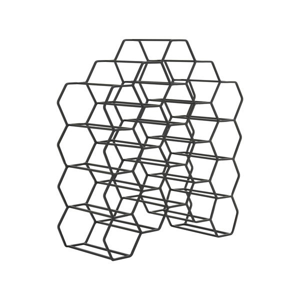 Črno kovinsko stojalo za vino za 12 steklenic Salbris - Light & Living-image-2