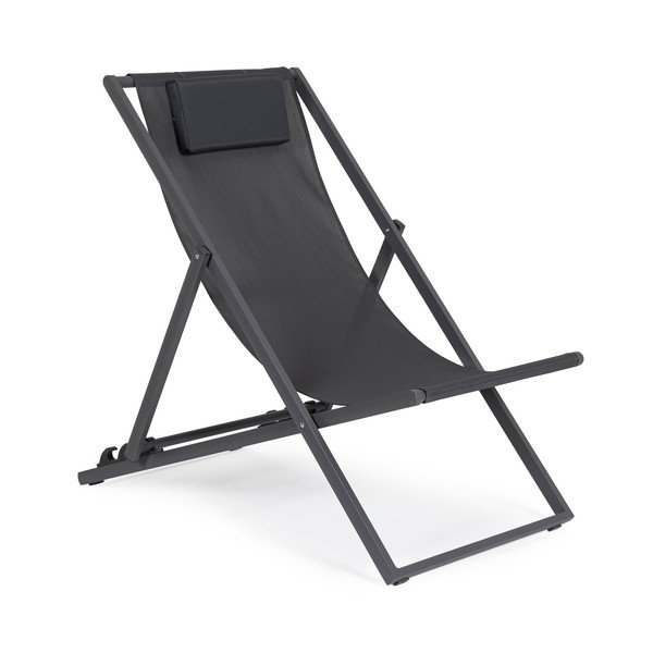 Antracitno siv kovinski vrtni ležalnik Taylor – Bizzotto