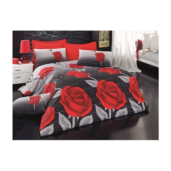 Rdeče perilo za zakonsko posteljo Dream, 200 x 220 cm